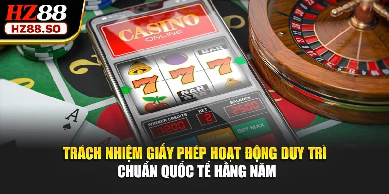 Trách nhiệm giấy phép hoạt động duy trì chuẩn quốc tế hằng năm